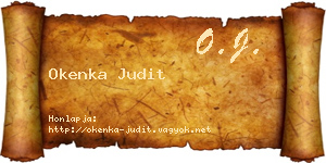 Okenka Judit névjegykártya